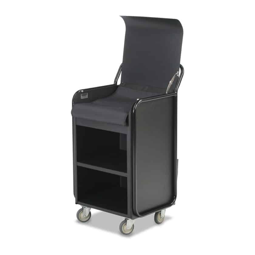 Aluminum Housekeeping Cart All compartments open