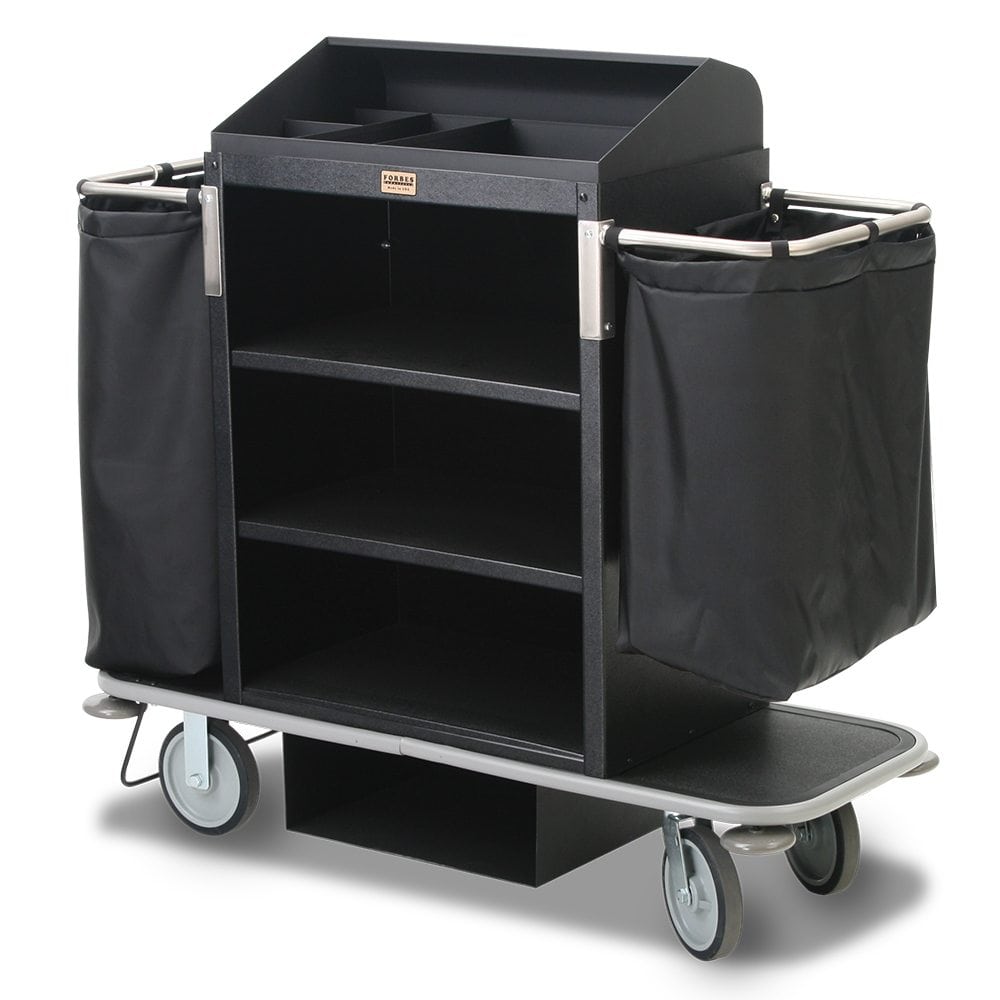 housekeeping trolley with label