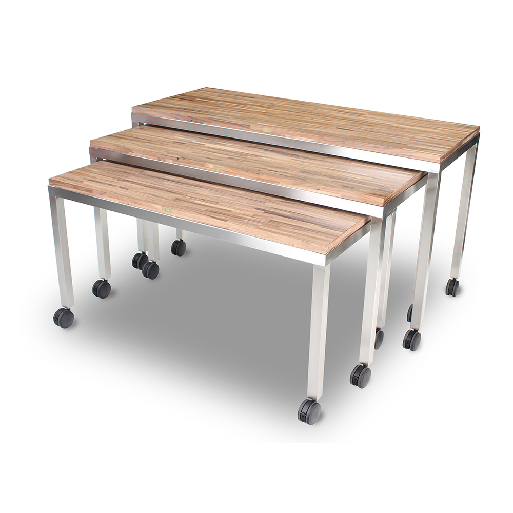 Claremont Three Mobile Nesting Tables - Elite 7408 - Forbes Industries