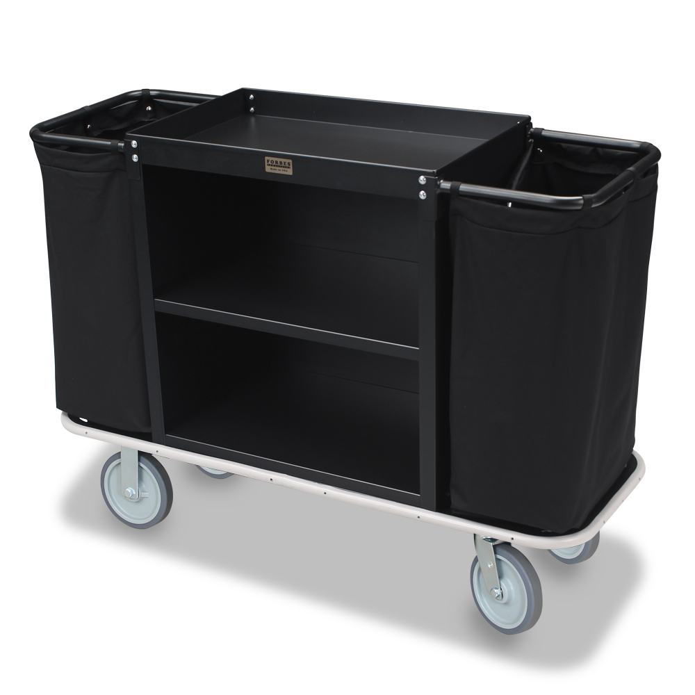 Housekeeping and Janitorial Cart with Rolling Wheels