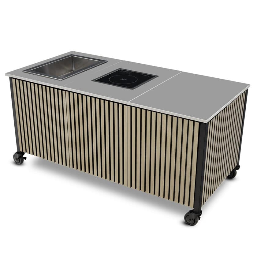 Trio Folding Action Station - Slatted HPL - 5070C