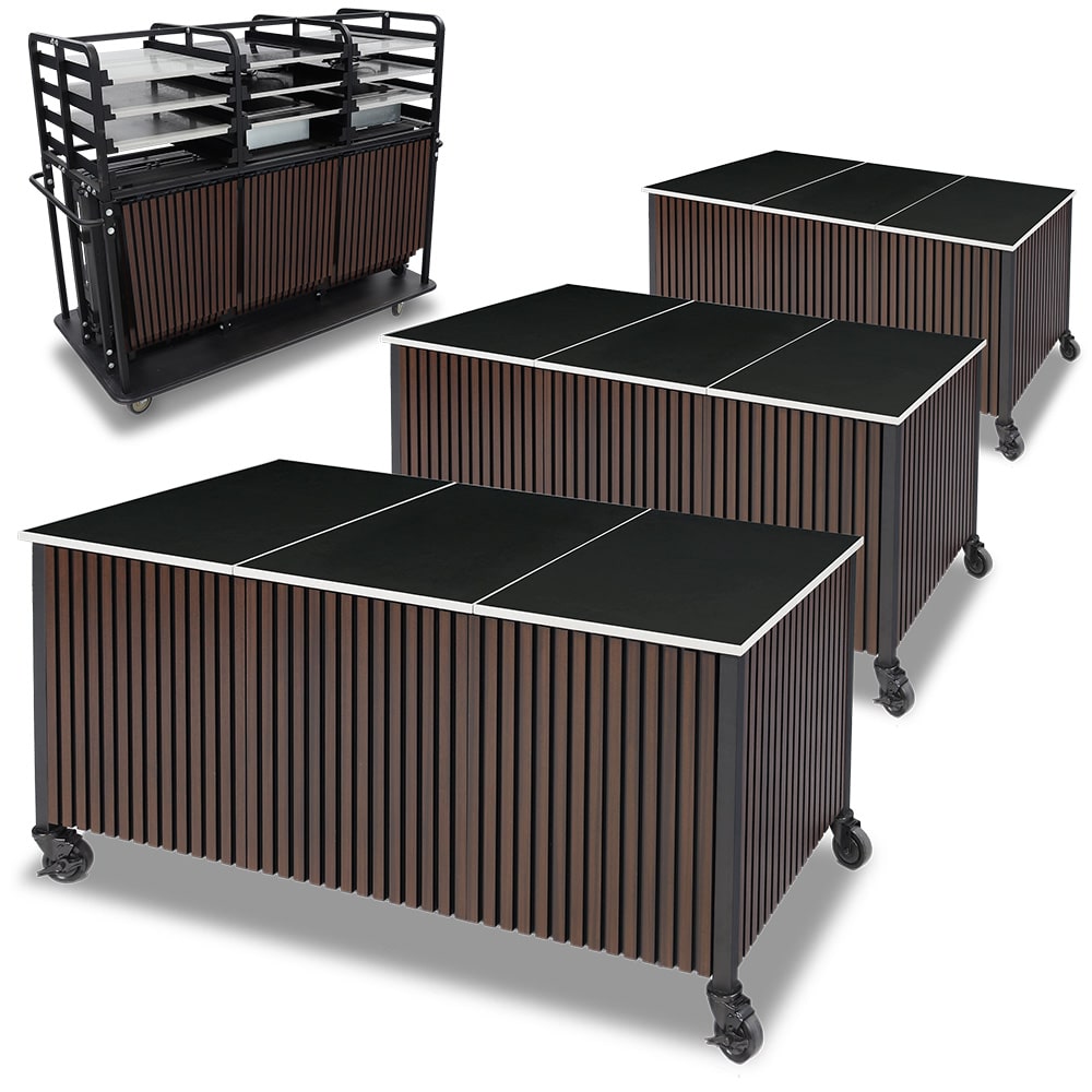 3 TABLE KIT: TRIO Folding Mobile Action Station Model 5070D-EN-SBM-HDB