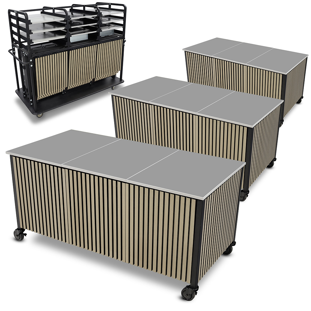 Trio Folding Action Station - Slatted HPL - 5070C - Image 3