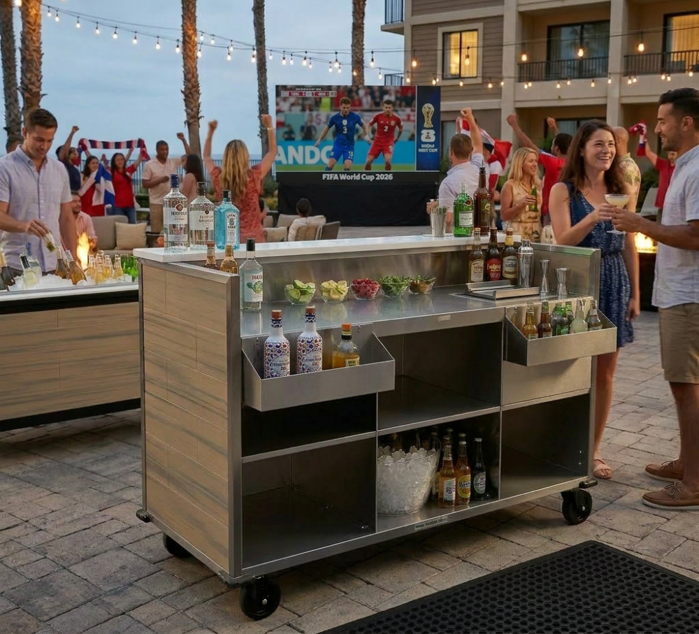 Horizons summit-mobile bar in action for FIFA party